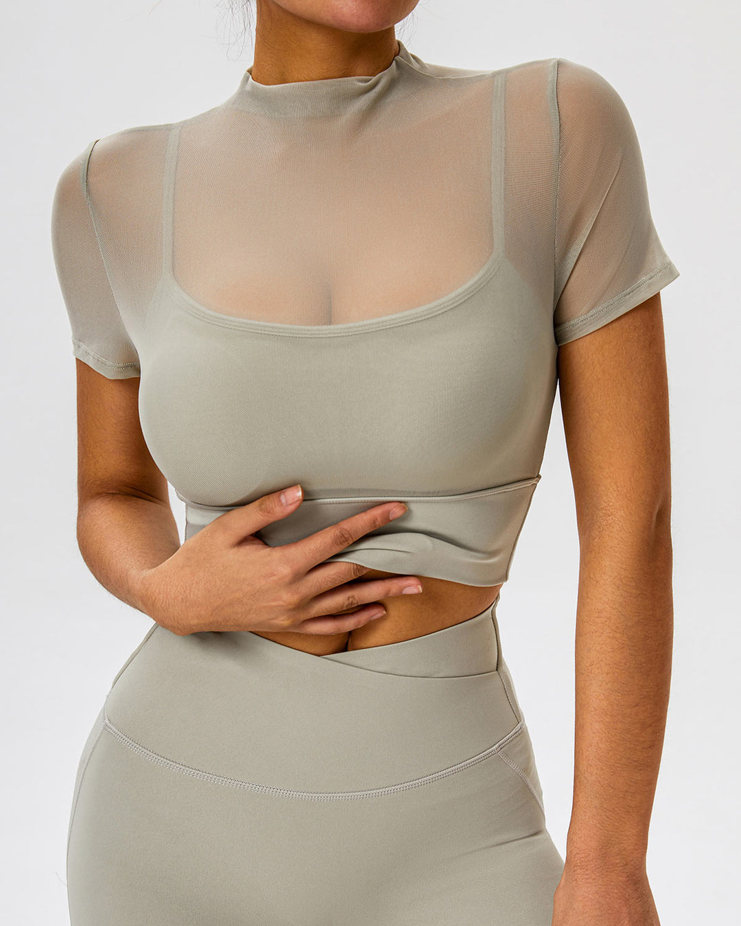Nola Crop Top - Fossil