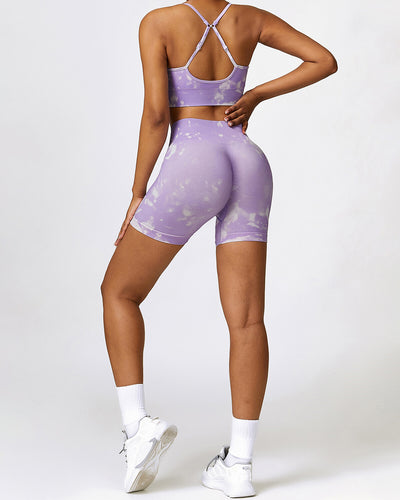 Nova Seamless Scrunch Shorts - Purple
