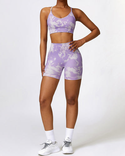 Nova Seamless Scrunch Shorts - Purple