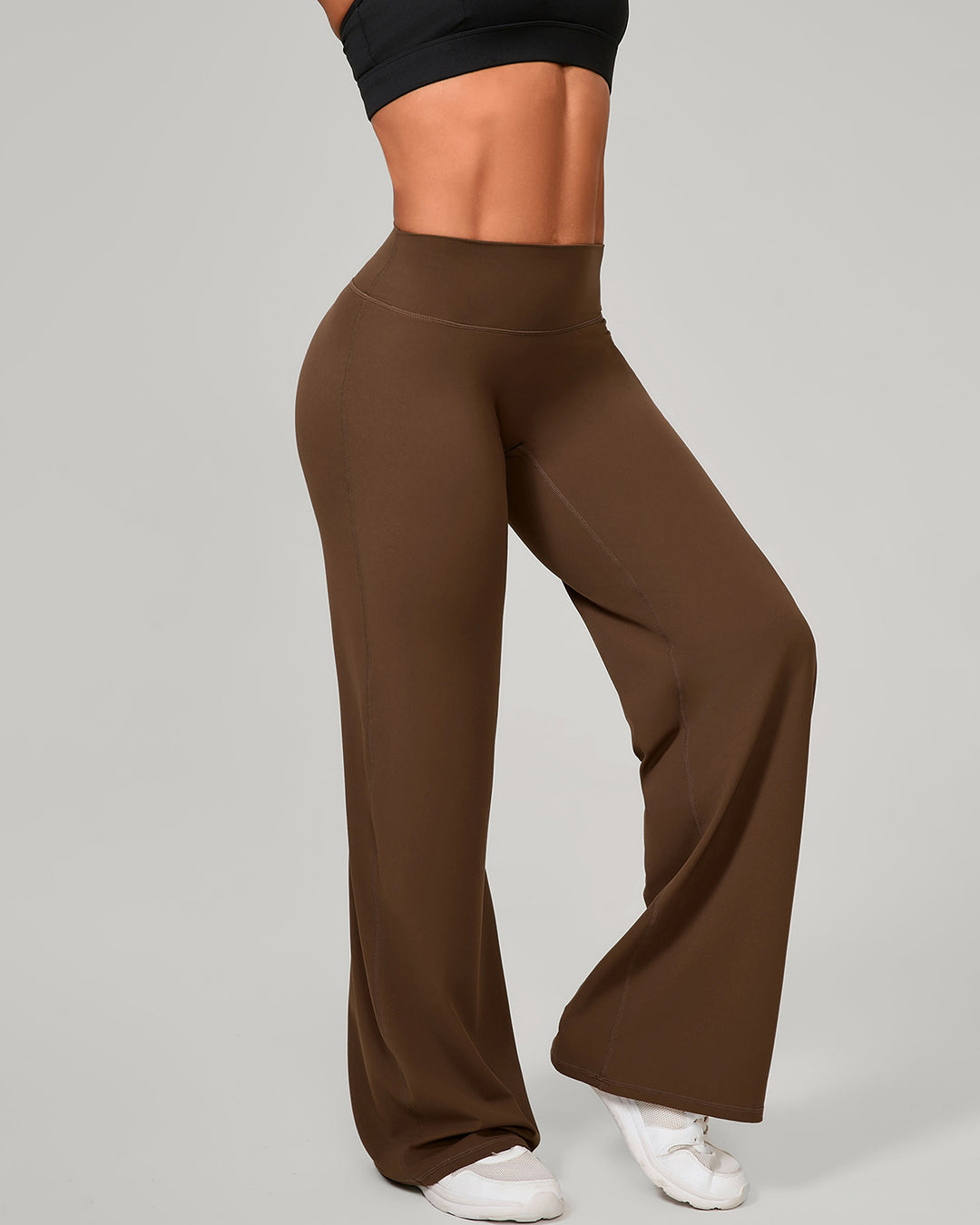 Nyla Flare Leggings - Brown