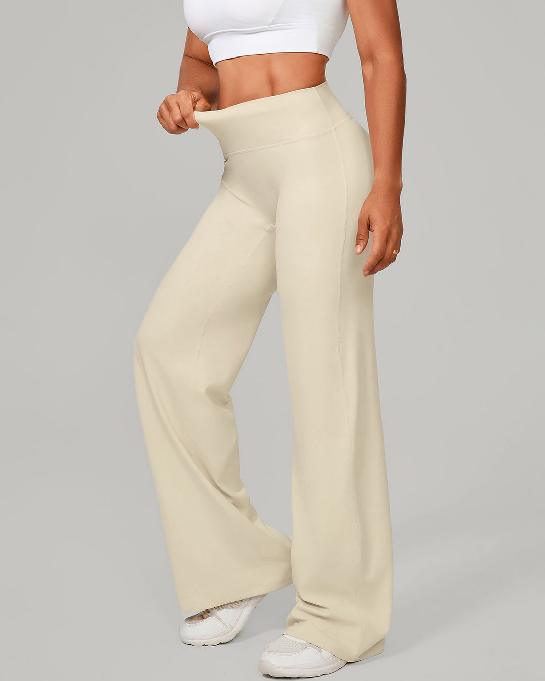 Nyla Flare Leggings - Oyster