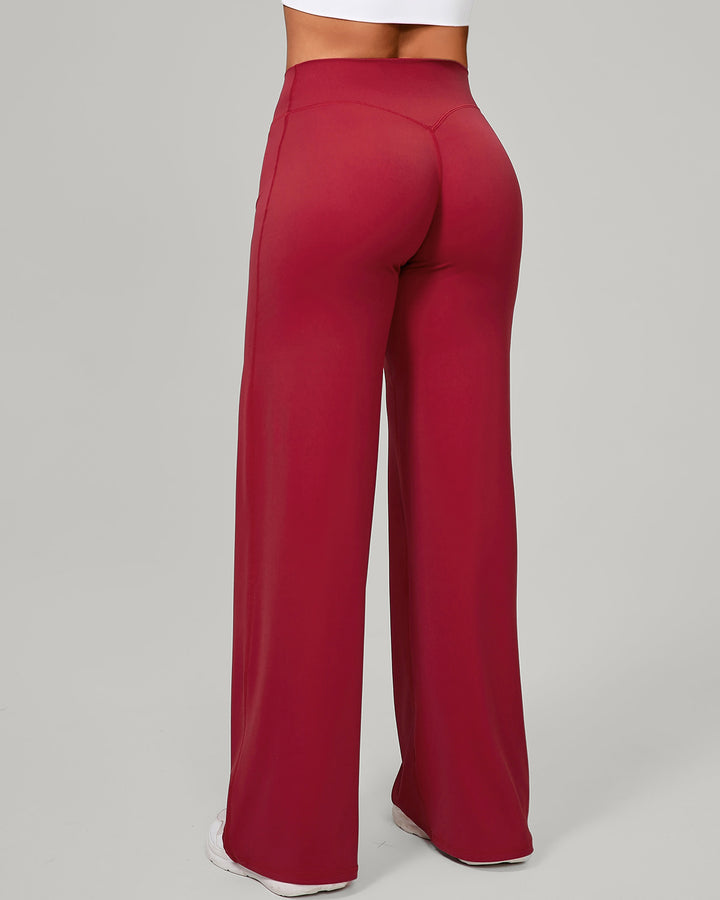 Nyla Flare Leggings - Red
