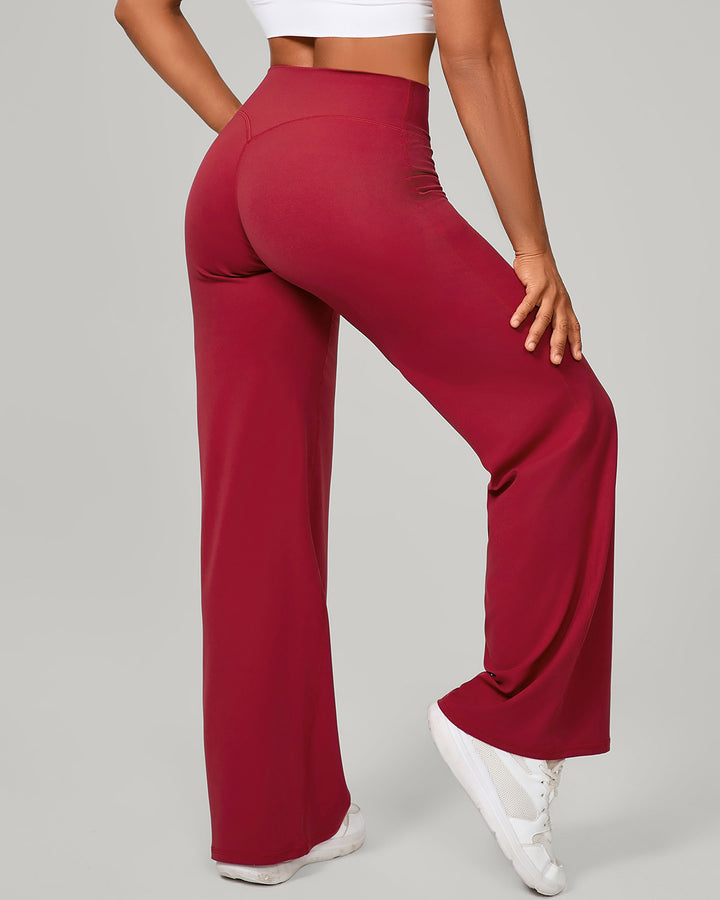 Nyla Flare Leggings - Red
