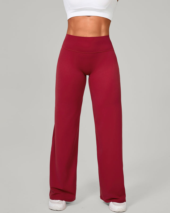 Nyla Flare Leggings - Red