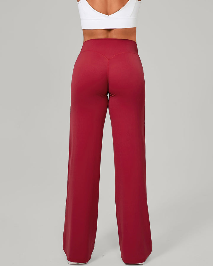 Nyla Flare Leggings - Red