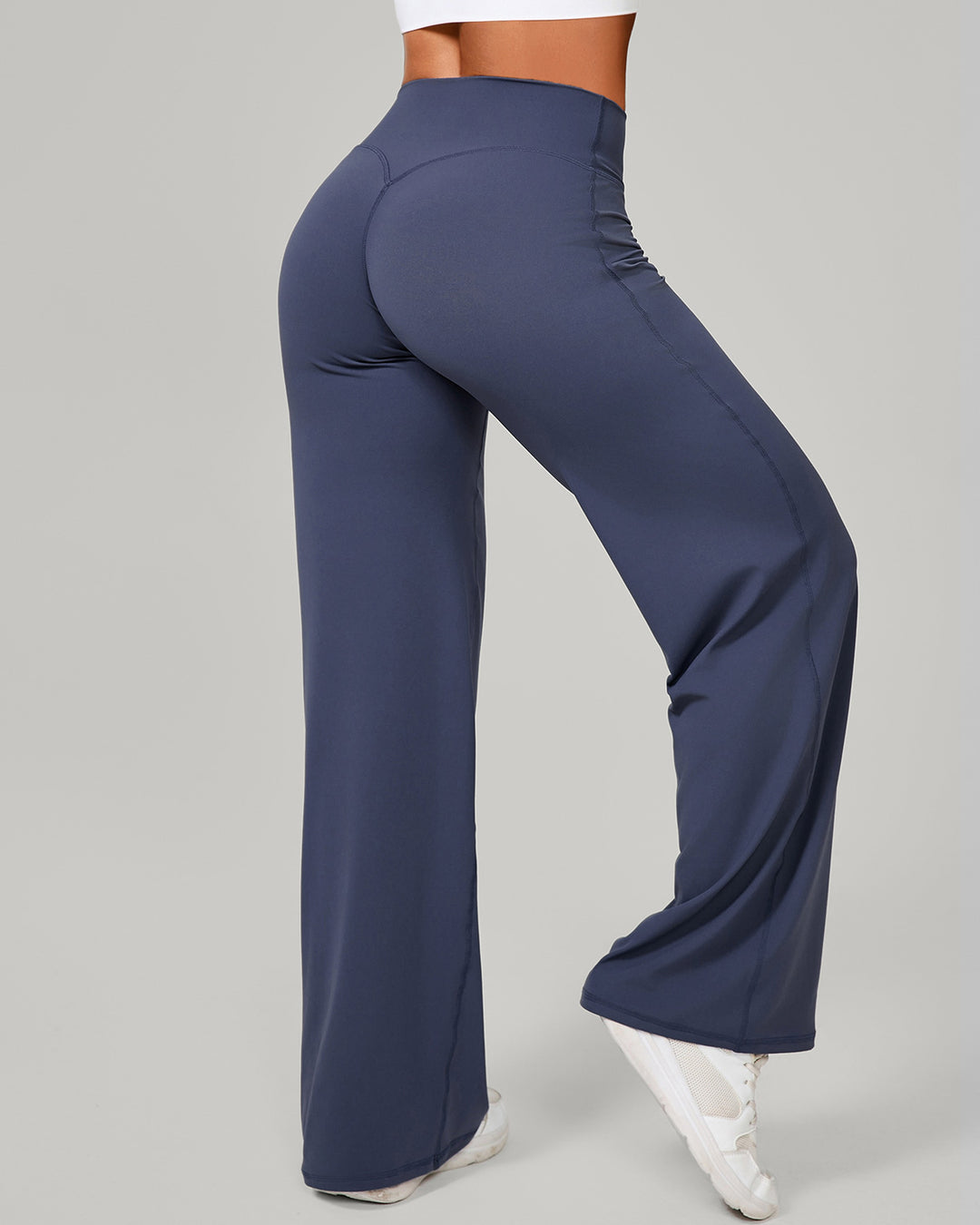 Nyla Flare Leggings - Smoky Blue