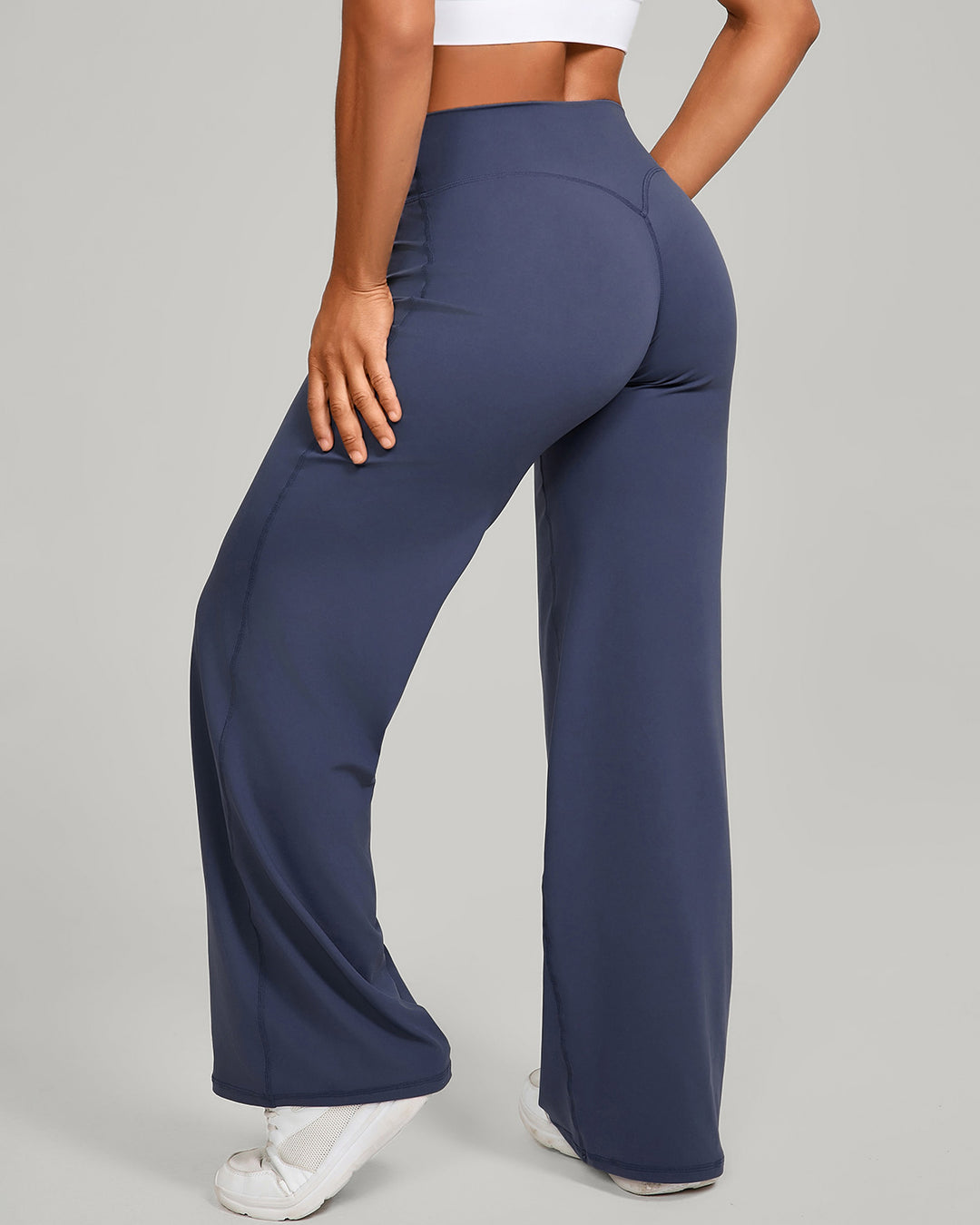 Nyla Flare Leggings - Smoky Blue