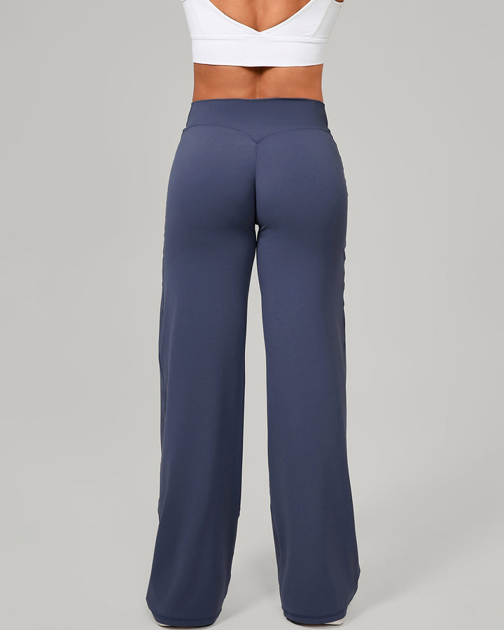 Nyla Flare Leggings - Smoky Blue