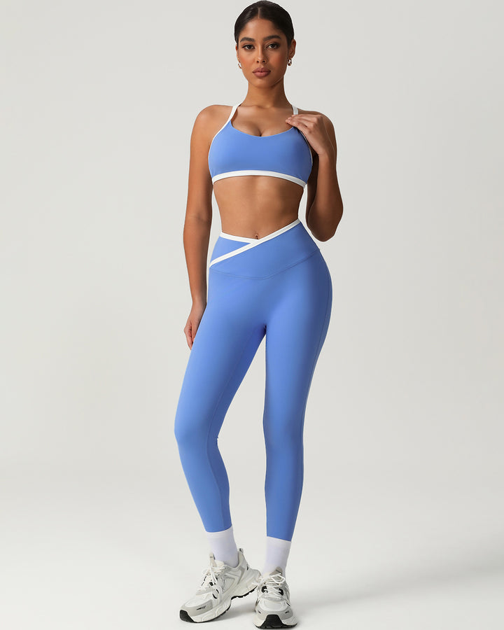 Octavia Scrunch Leggings - Blue