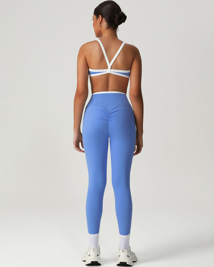 Octavia Scrunch Leggings - Blue
