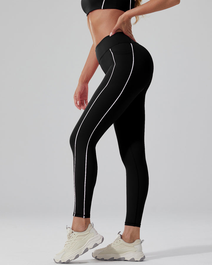 Pearl Seamless Leggings - Black