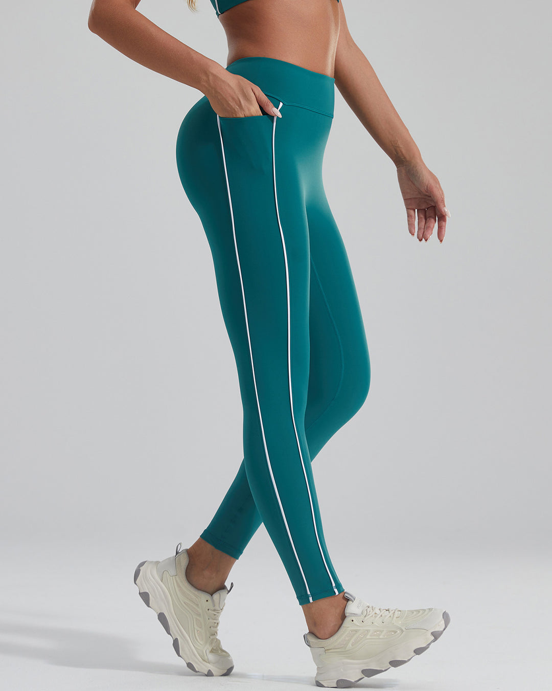 Pearl Seamless Leggings - Teal