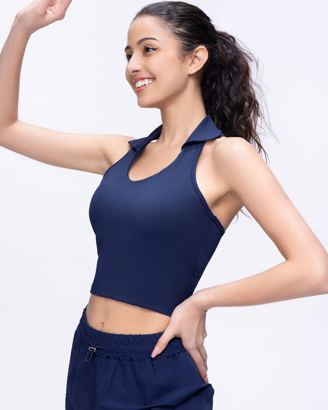 Phoebe Crop Top - Navy