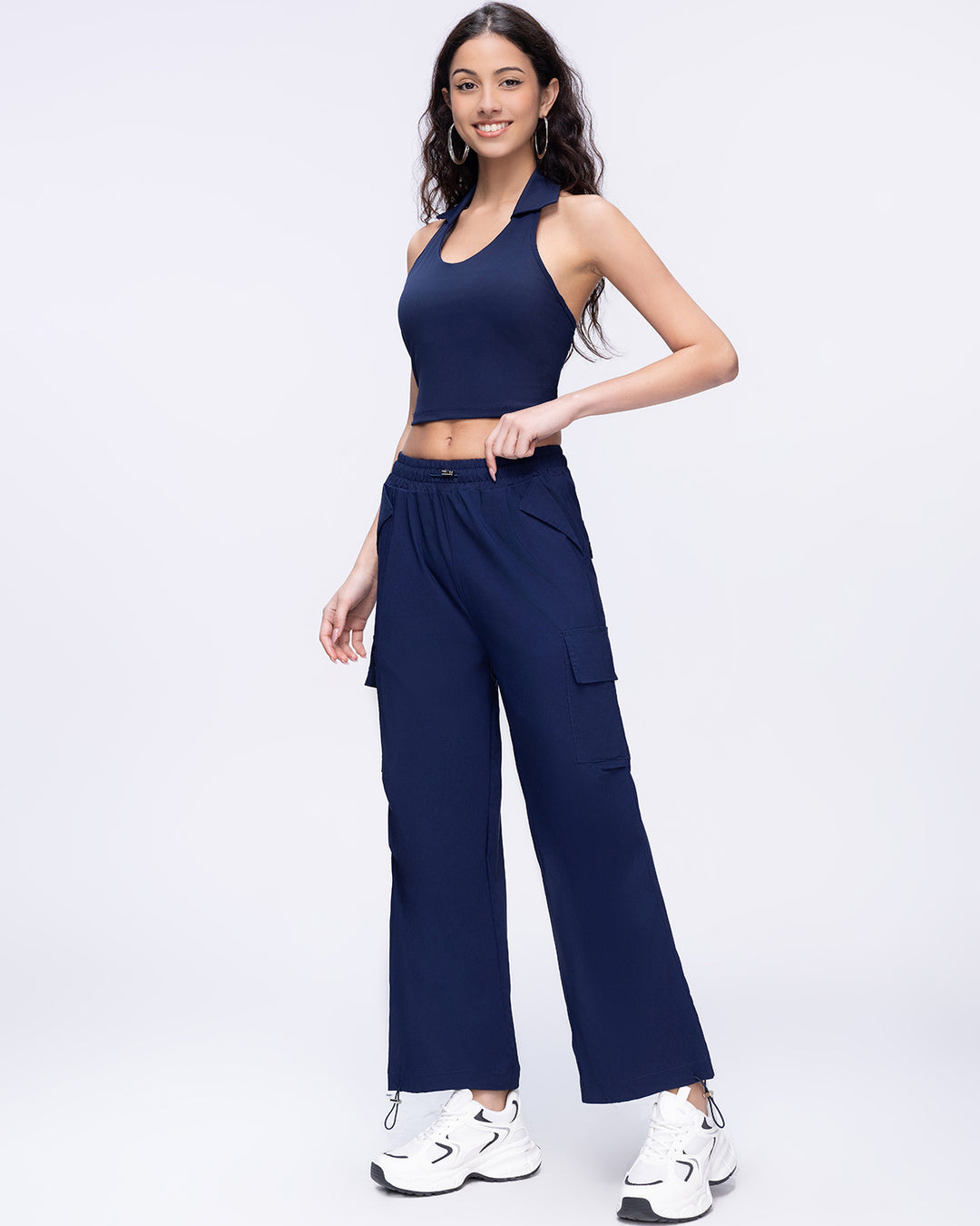 Phoebe Crop Top - Navy
