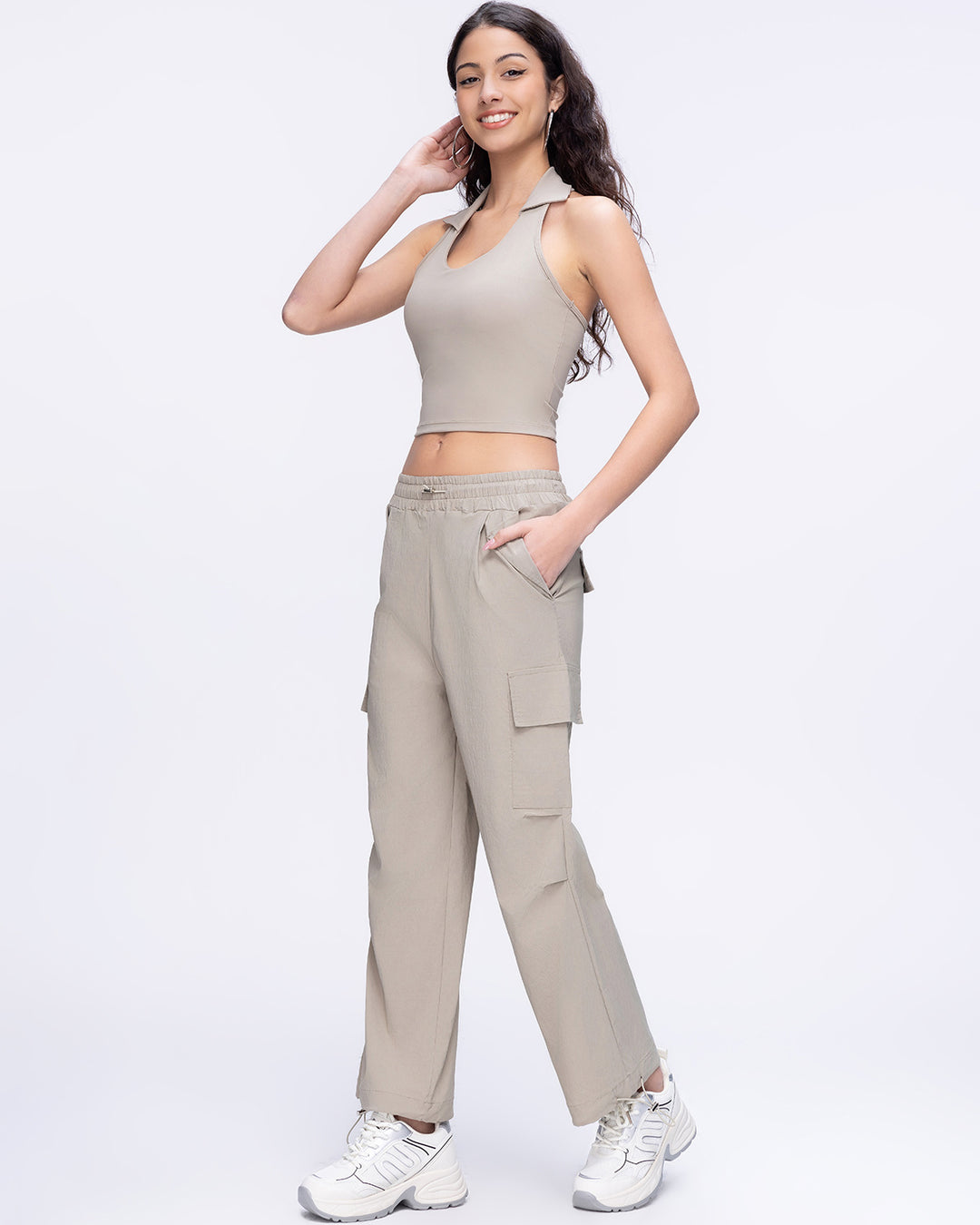Phoebe Crop Top - Khaki