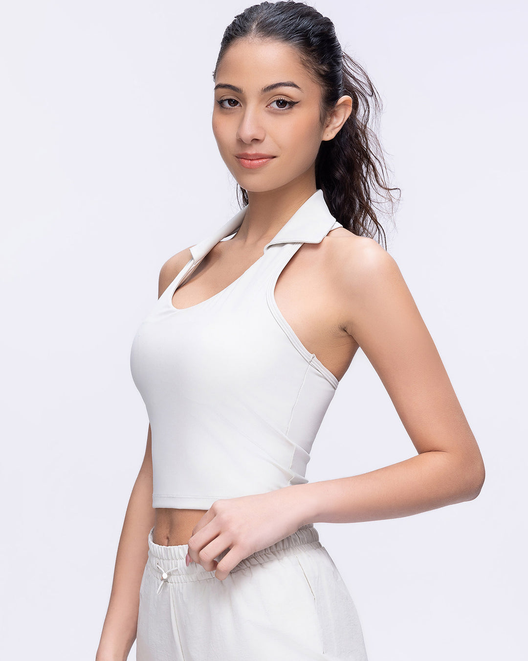 Phoebe Crop Top - Cloud