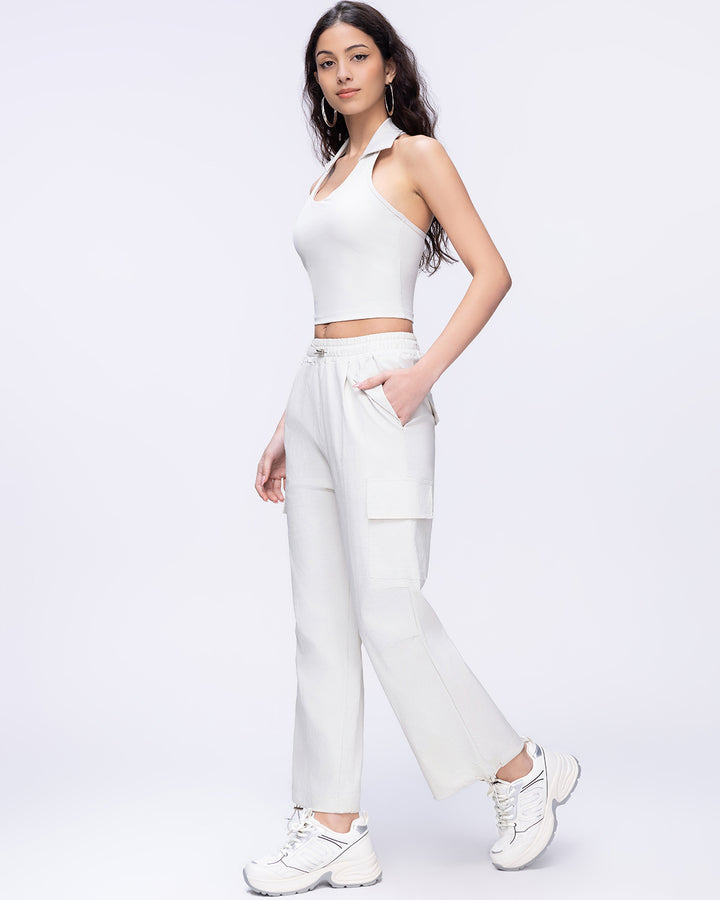 Phoebe Crop Top - Cloud