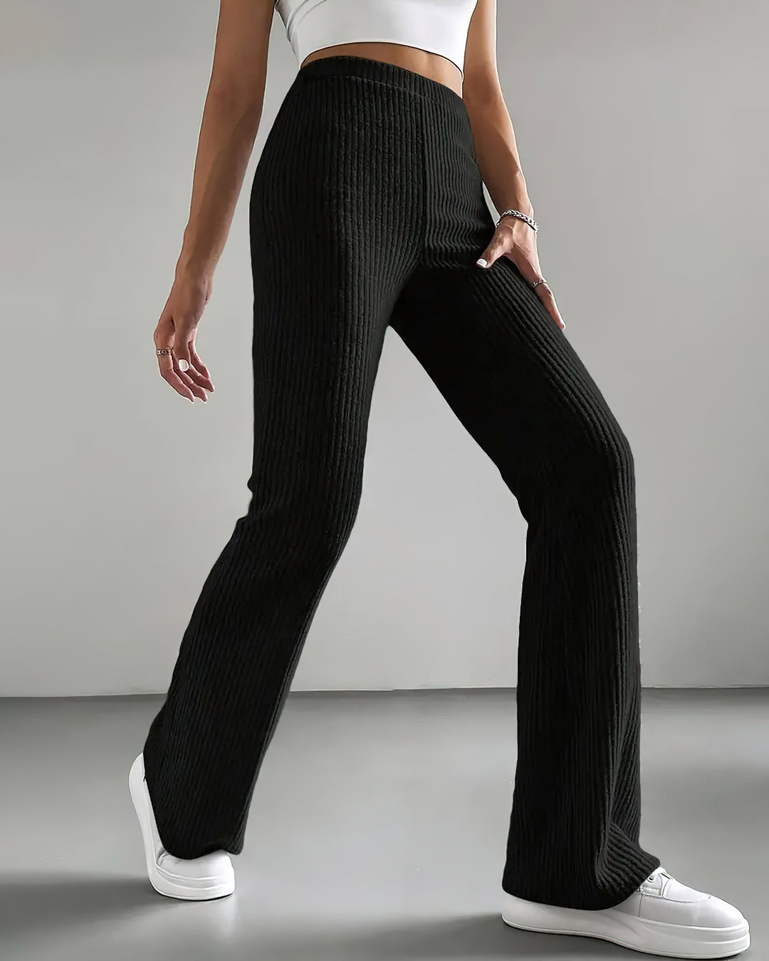 Quiana Knit Leggings - Black
