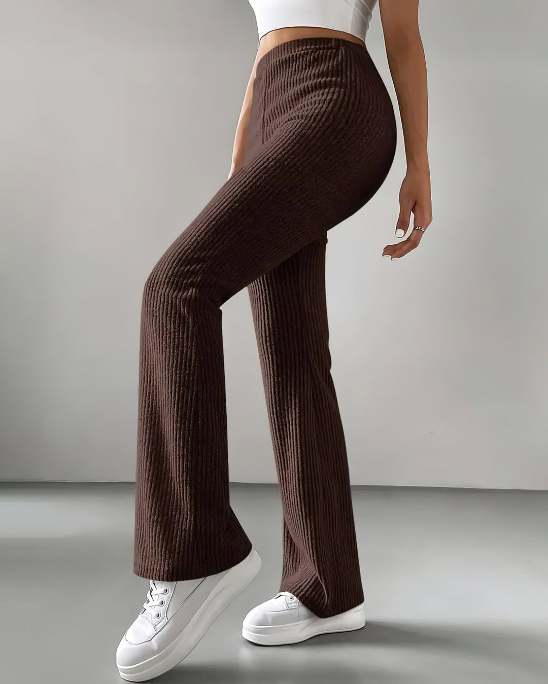 Quiana Knit Leggings - Brown