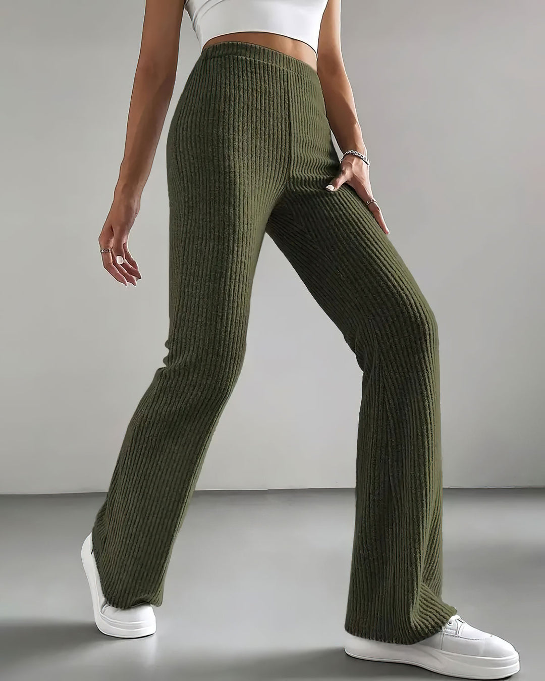 Quiana Knit Leggings - Green