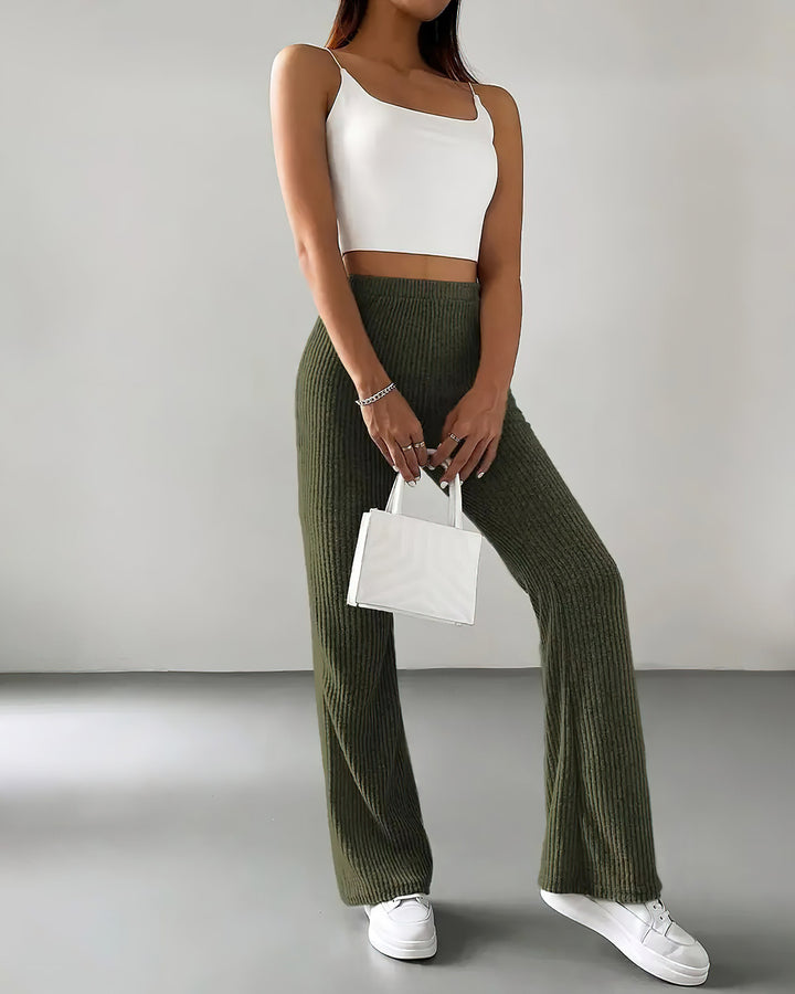 Quiana Knit Leggings - Green