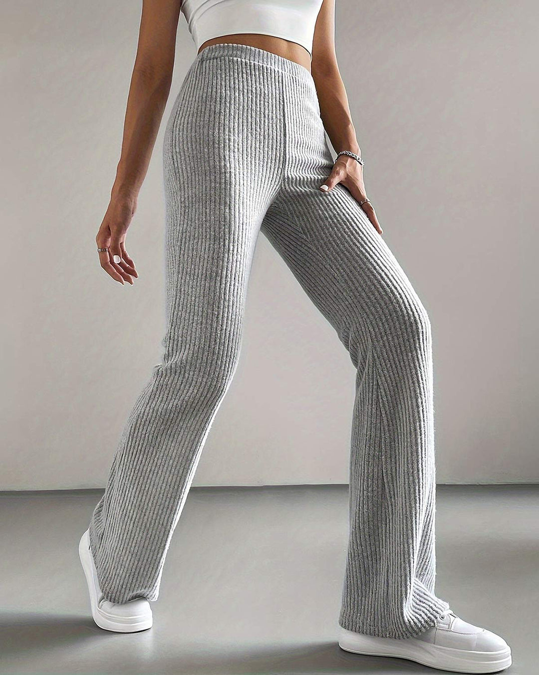 Quiana Knit Leggings - Grey