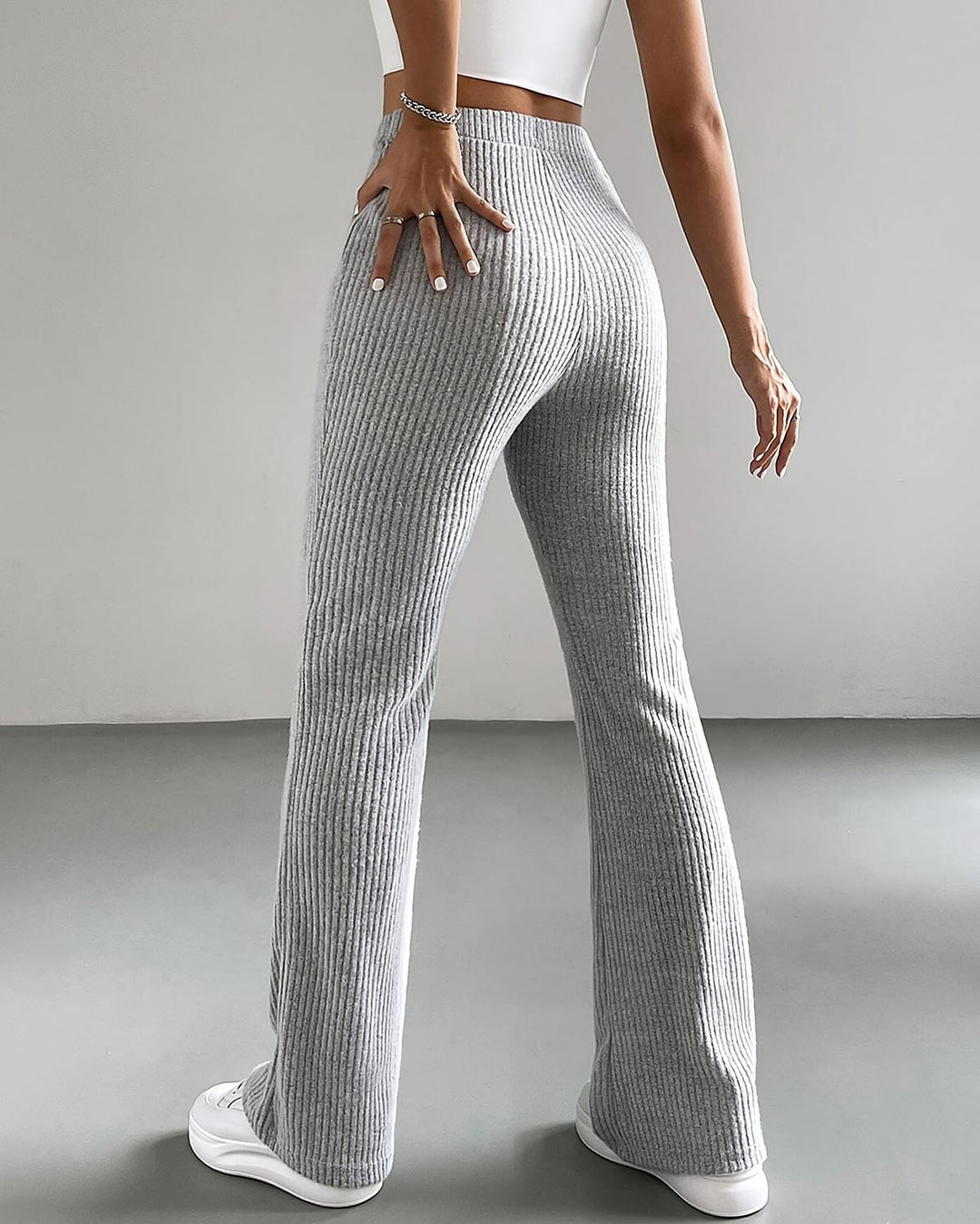 Quiana Knit Leggings - Grey