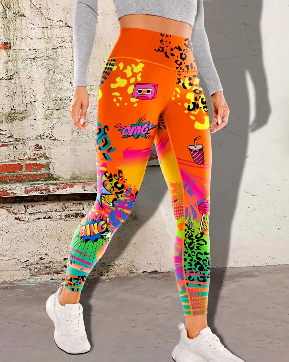 Retro Crush Leggings - Orange