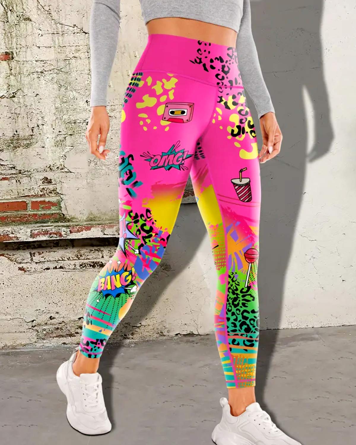 Retro Crush Leggings - Pink