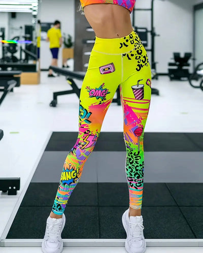 Retro Crush Leggings - Yellow