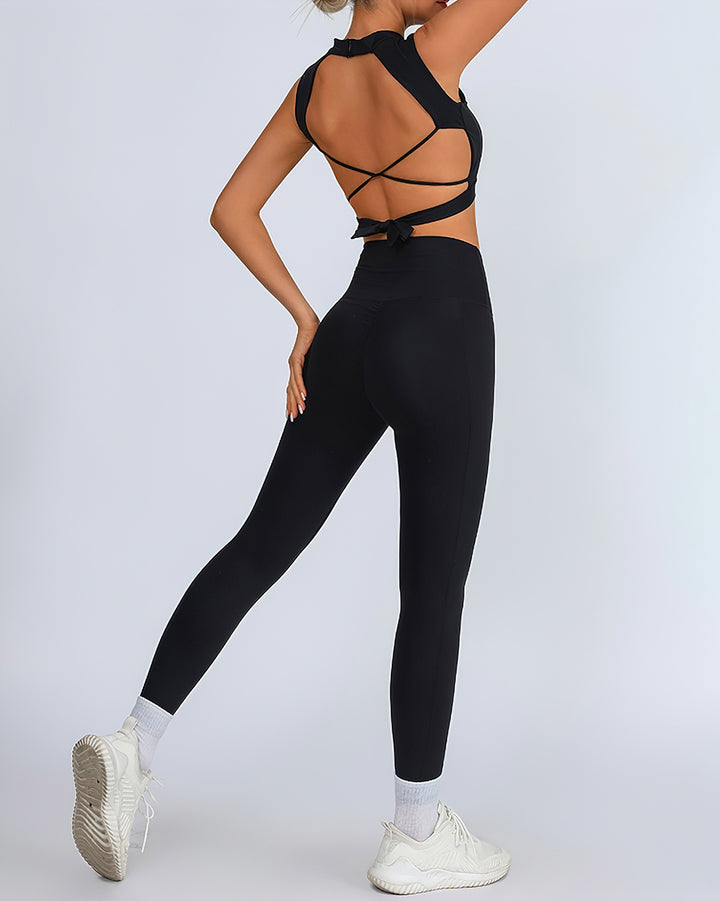 Rhea Crop Top - Black