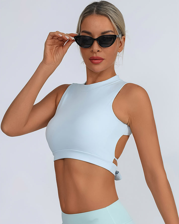 Rhea Crop Top - Sky Blue