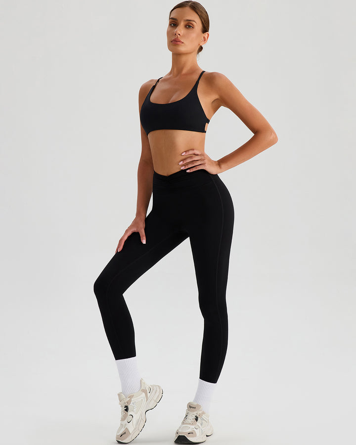 Riven Seamless Leggings - Black