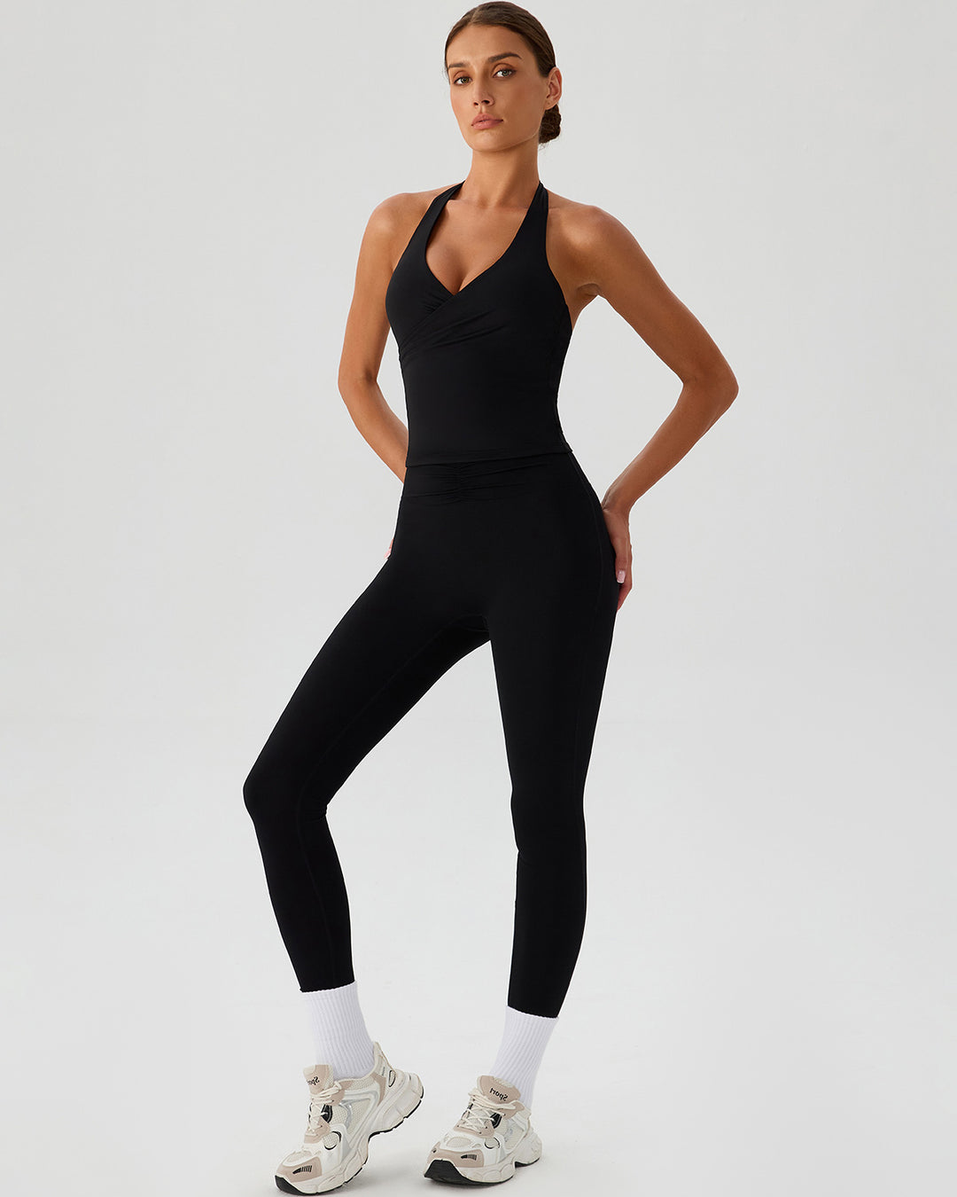 Riven Seamless Leggings - Black