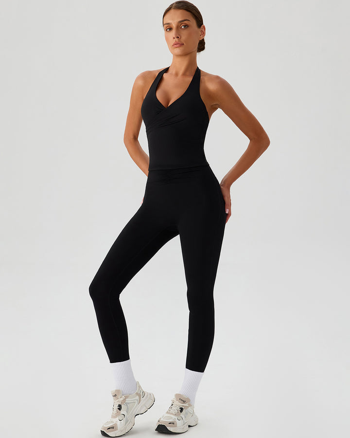 Riven Seamless Leggings - Black