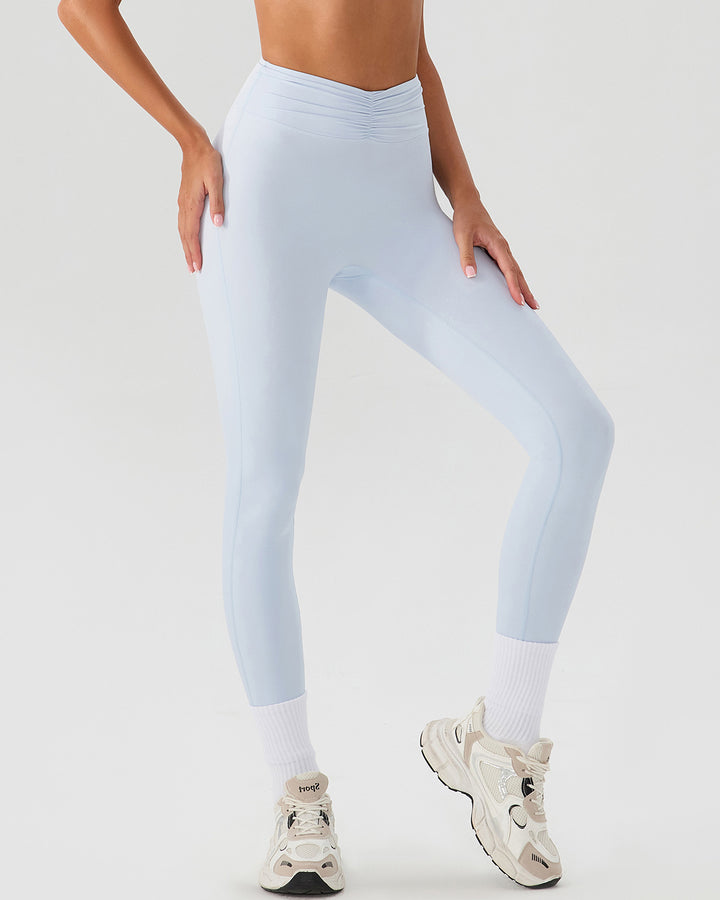 Riven Seamless Leggings - Powder Blue