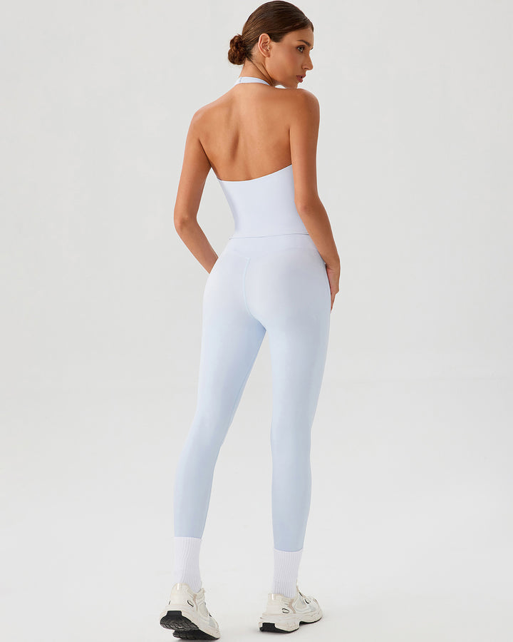 Riven Seamless Leggings - Powder Blue