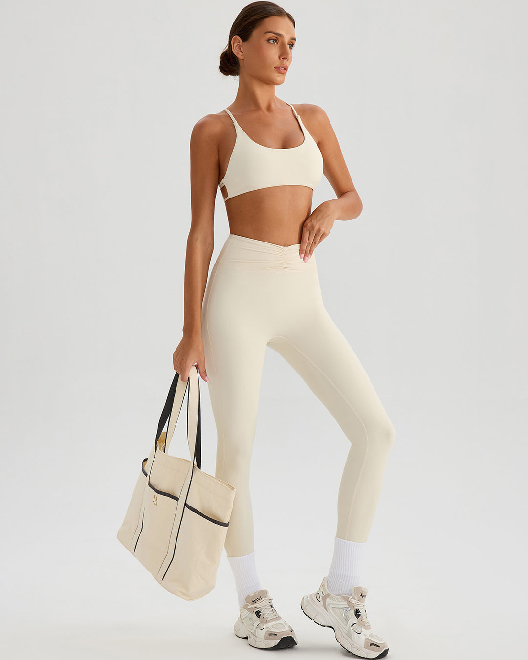 Riven Seamless Leggings - Vanilla