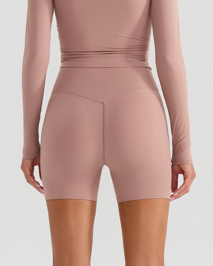 Riven Seamless Shorts - Dusty Rose