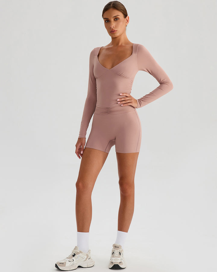 Riven Seamless Shorts - Dusty Rose