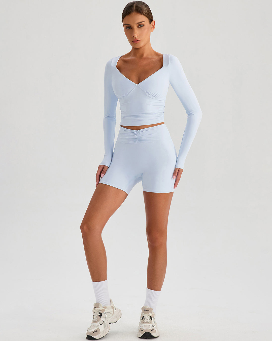 Riven Seamless Shorts - Powder Blue