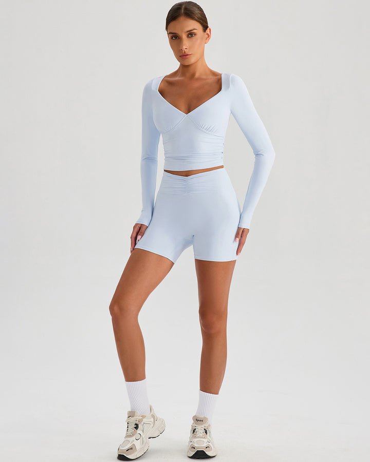 Riven Seamless Shorts - Powder Blue