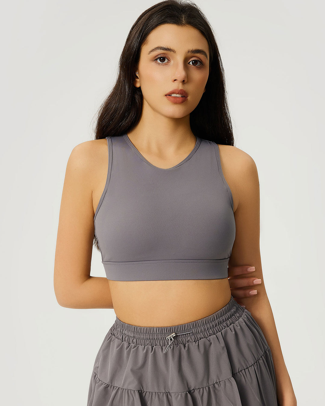 Riyana Sports Bra - Grey