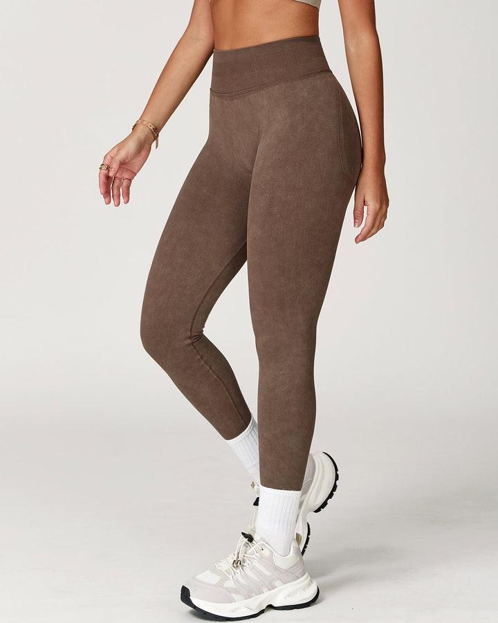 Roselyn Seamless Leggings - Brown