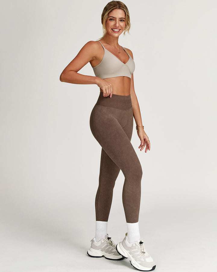 Roselyn Seamless Leggings - Brown