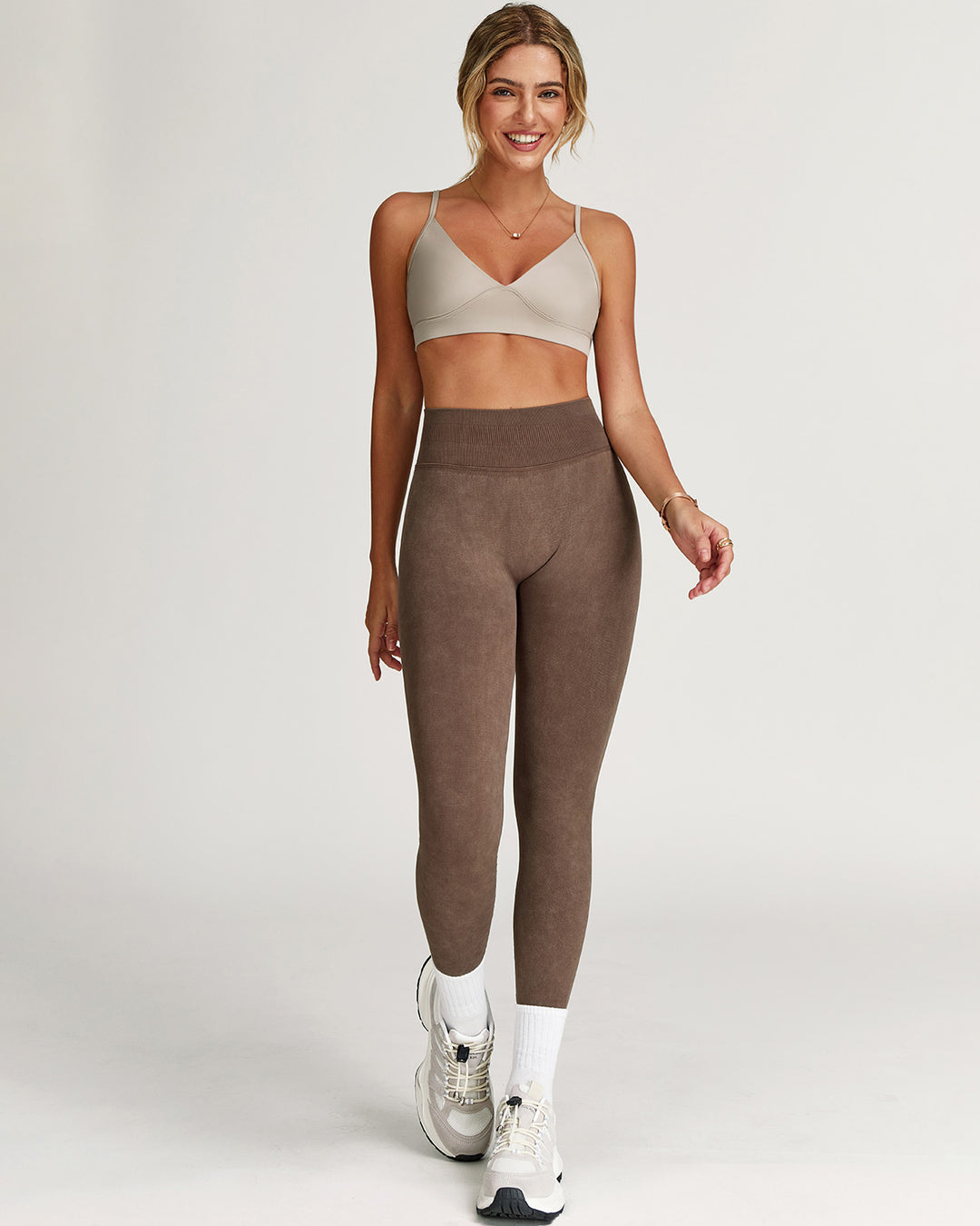 Roselyn Seamless Leggings - Brown