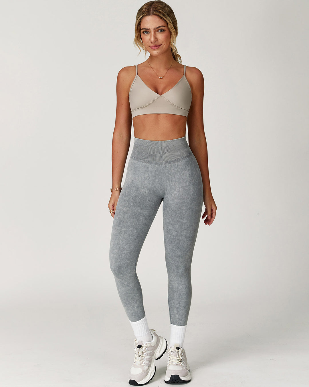 Roselyn Seamless Leggings - Light Grey
