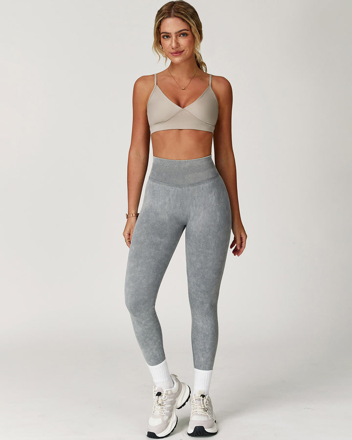 Roselyn Seamless Leggings - Light Grey