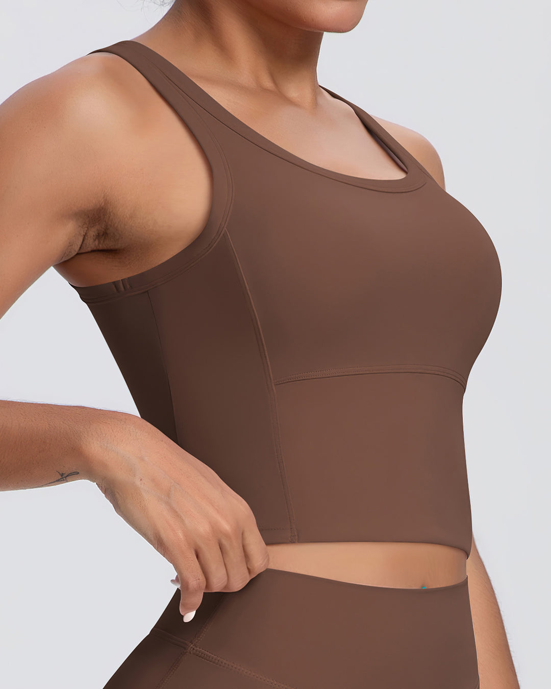 Rowan Crop Top - Brown