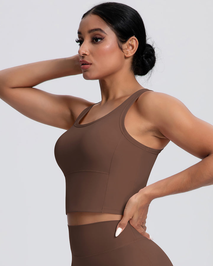 Rowan Crop Top - Brown